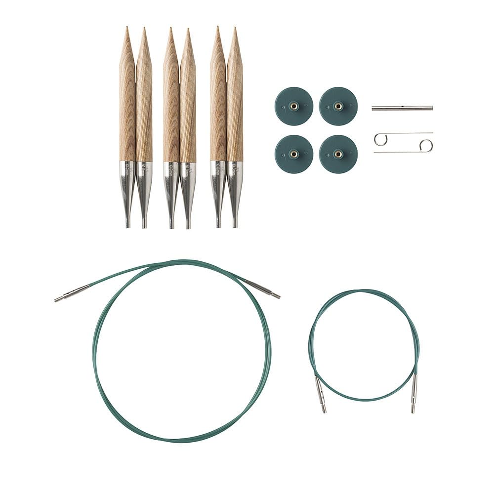 Knit Picks Interchangeable Knitting Needle Variety Pack - Sizes 4-11 and 13, 15, and 17 (Sunstruck)