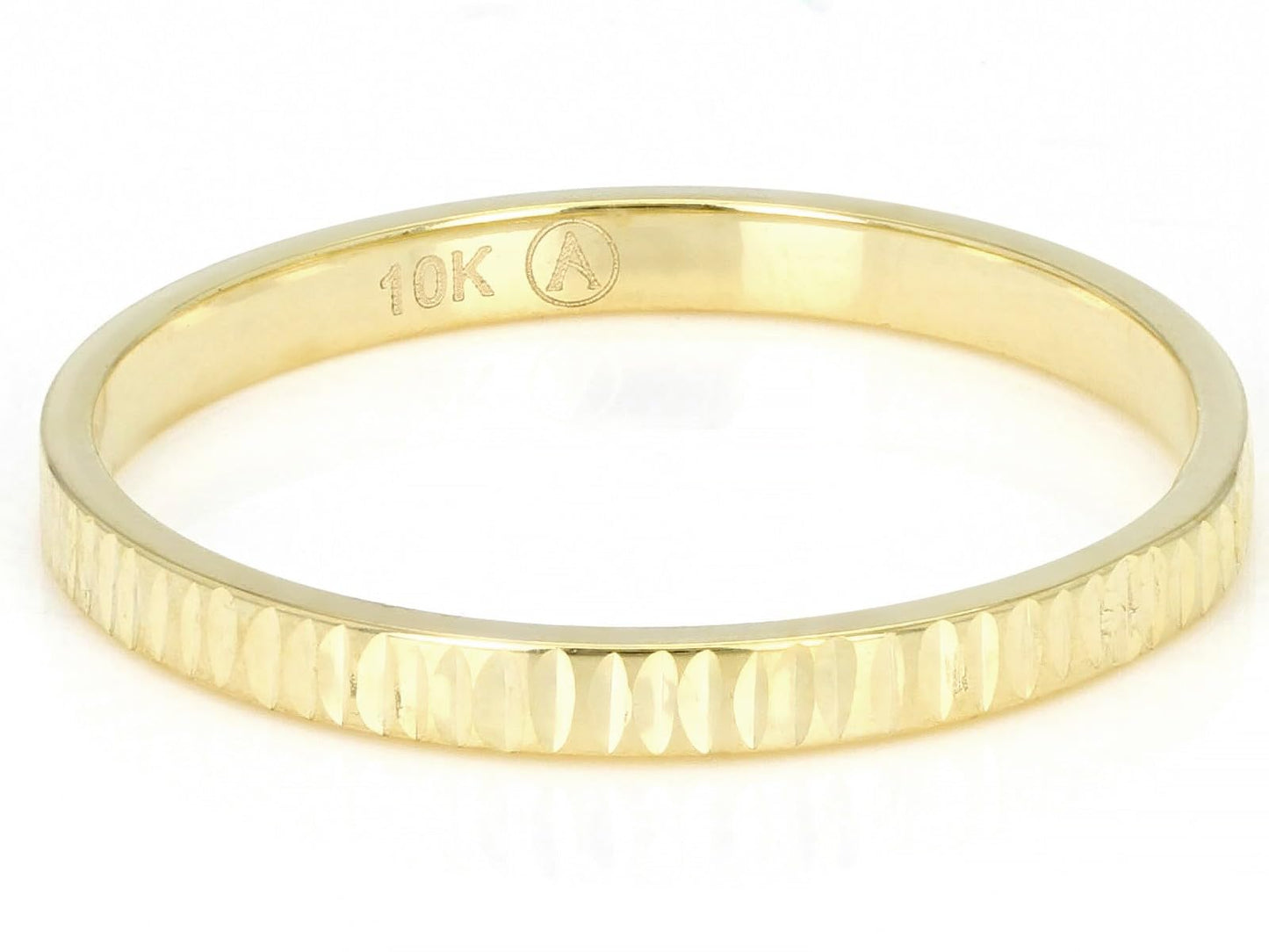 JTV 10K Gold 2 mm Textured Band Ring - Unisex Wedding Band - Elegant, Durable, & Comfortable for Everyday Wear, Anniversary, or Gift