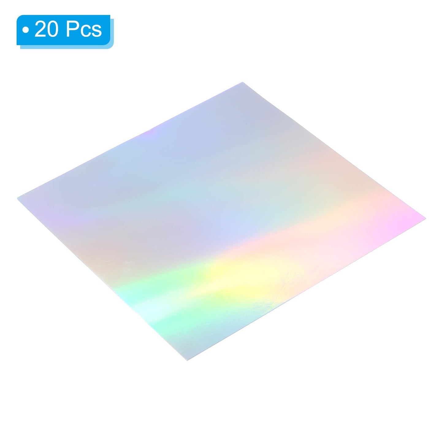 PATIKIL 12"x12" Holographic Cardstock, 20 Pack Metallic Iridescent Mirror Paper Foil Board Reflective Sheets for Scrapbook Poster DIY Craft, Style 1