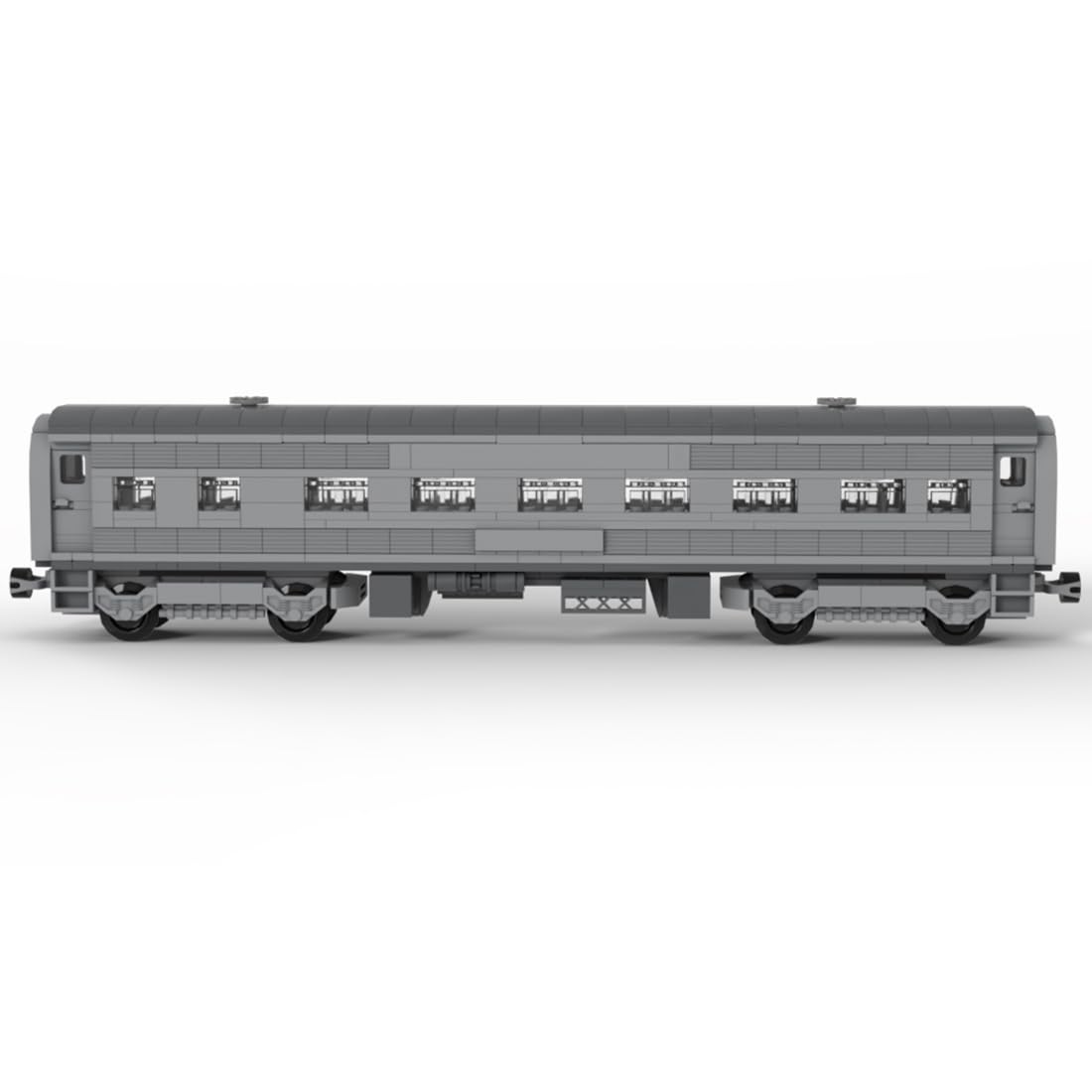 BICRKTOMXY 6wide Santa Fe Passenger Train Carriages Building Blocks Set, Railway Train Building Kit Model Designed by Count_of_Brick, Home Office Decor & Gift for Adults (635PCS+)