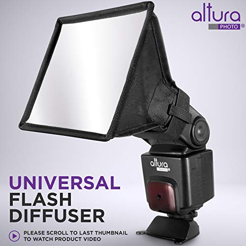 Altura Photo Flash Diffuser Light Softbox 6x5 (Universal, Collapsible with Storage Pouch) for Canon, Yongnuo and Nikon Speedlight - size: 6x5"