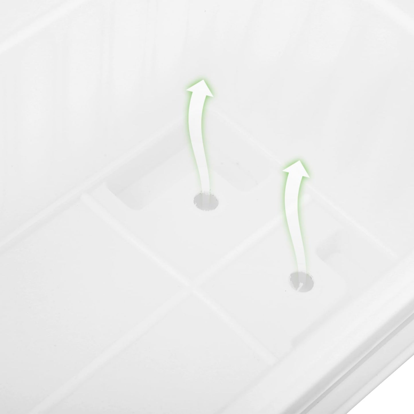 POPETPOP Window Box Planter: 2pcs Plastic Rectangular Planter Window Flower Pot Plant Pots Vegetable Planters Long Pots for Windowsill Patio Garden, 43x19cm, White