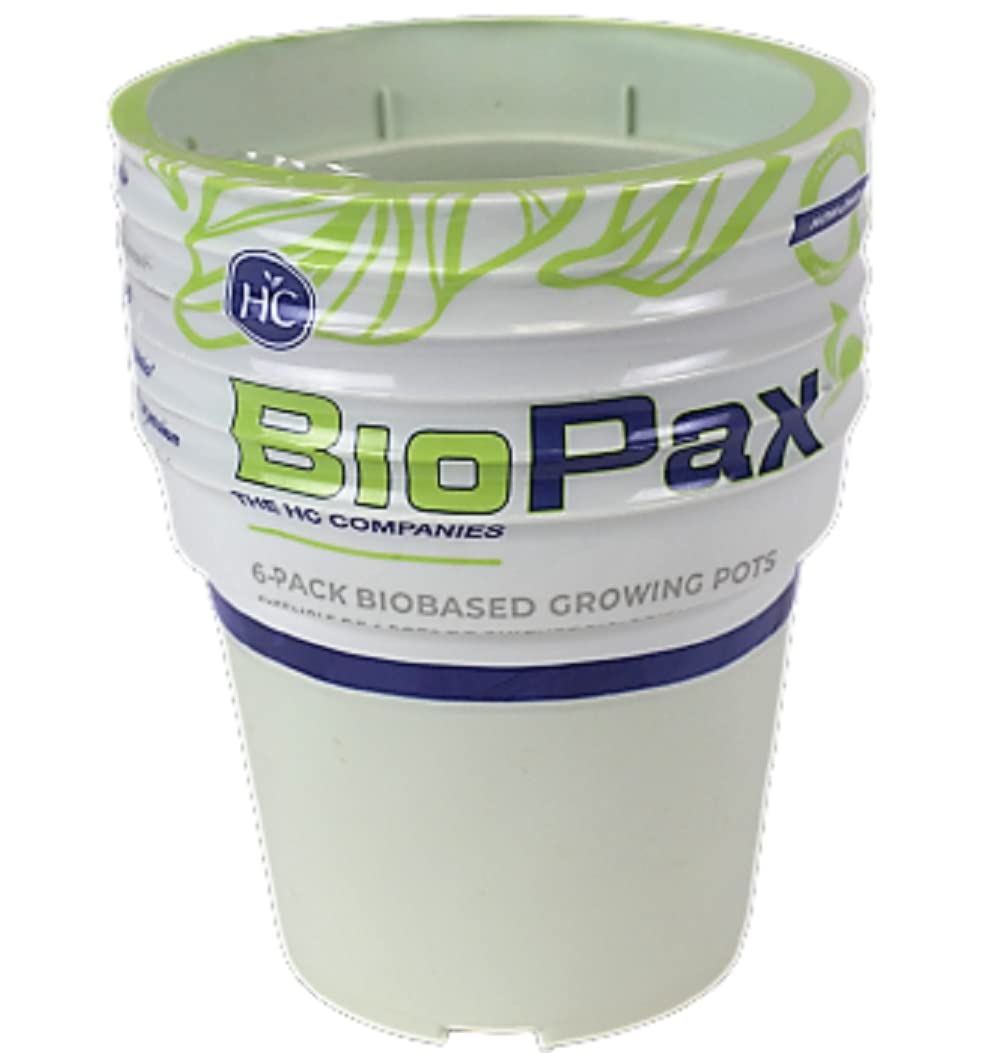 The HC Companies Biopax 4 Inch Eco-Friendly, Biodegradable Plant Pots - Perfect for Seed Starting or Vegetables (Set of 6)