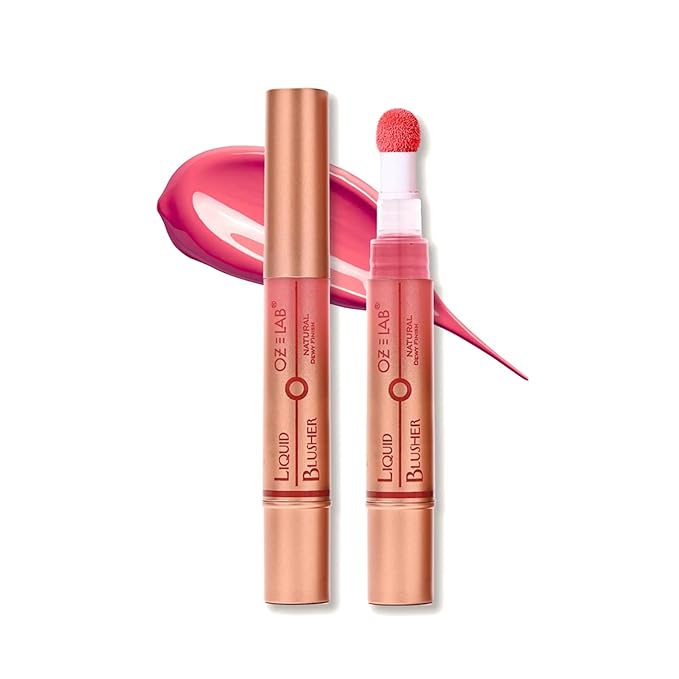 Flamenco Glow Liquid Blush – Pink – Vibrant Pink Hue with Built-in Sponge Applicator – Lightweight, Blendable, Long-Lasting, Vegan and Cruelty-Free, 6ML/0.21 FL.OZ，pack of 1