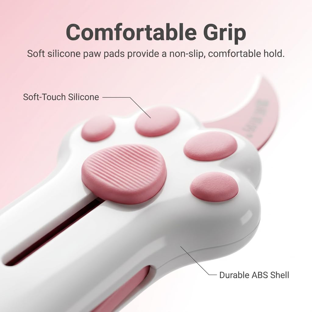 Cat Paw Box Cutter 2026 Retractable Cat Box Cutter with Cute Paw-Shaped Handle, Cat Box Paper Cutter Multifunctional Utility Knife for Effortlessly Opening Boxes, Cartons (PINK)