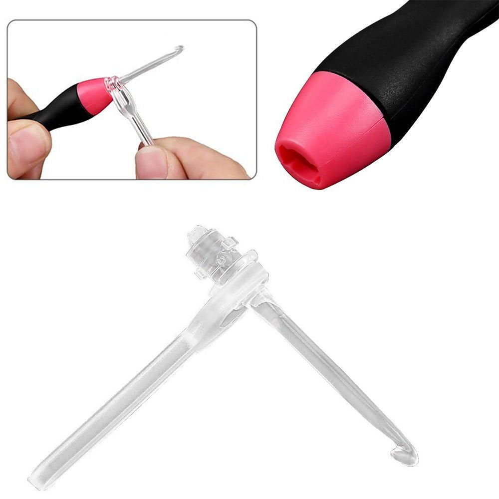 Light Up Crochet Hook Set, 9 Sizes 2.5mm-6.5mm Interchangeable Crochet Hooks with Light, Rechargeable Ergonomic Crochet Kit for Beginners & Adults, DIY Craft Supplies