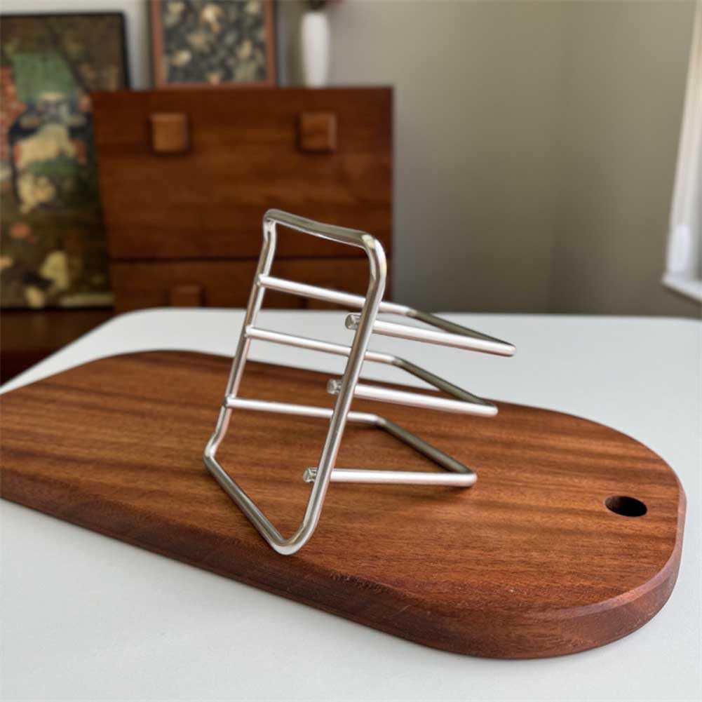 Teensery Cutting Board Holder Stainless Steel Wire Chopping Board Stand Cutting Board Storage Rack Organizer with 2 Slots for Kitchen Countertop, 1 Piece