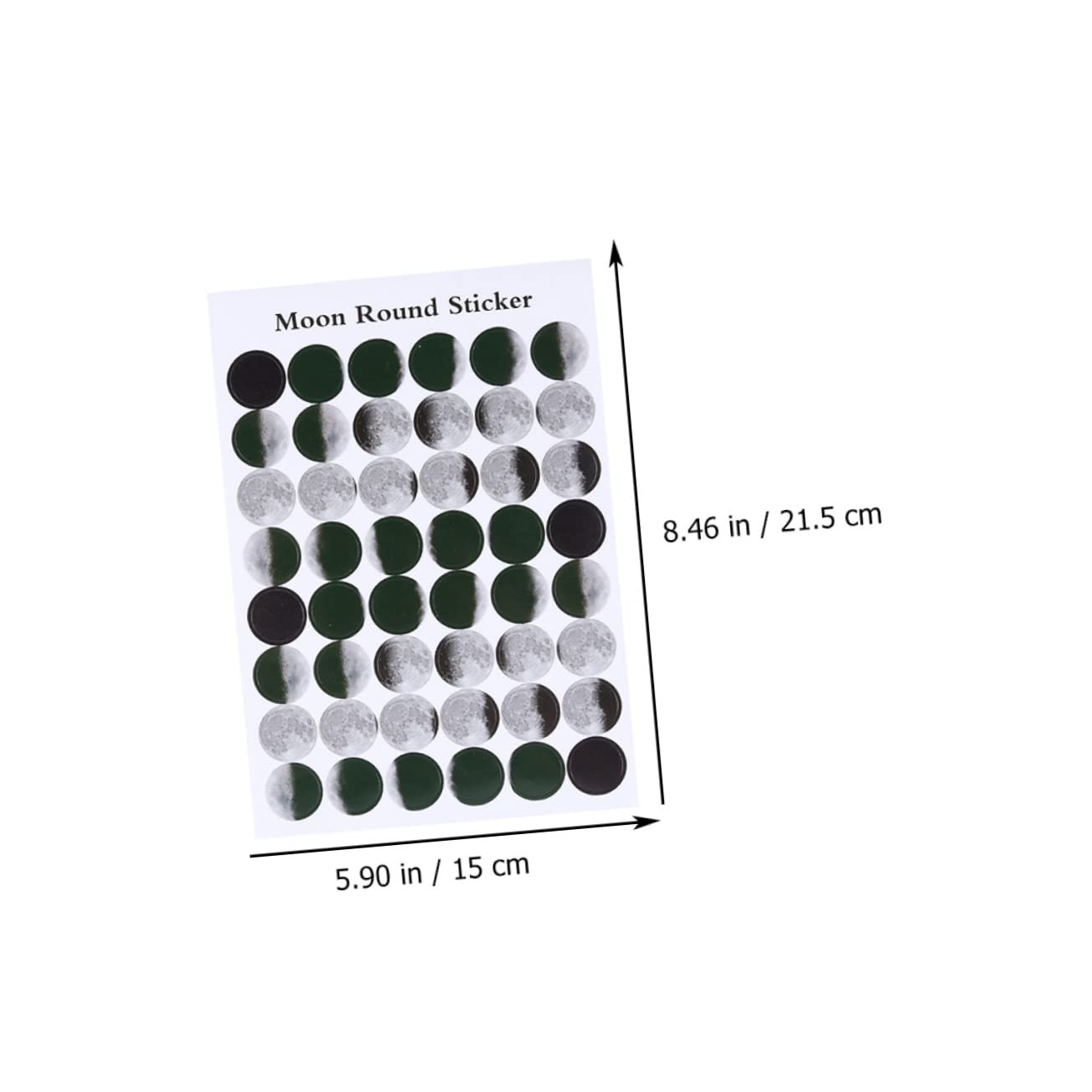 ARTIBETTER Moon Seal Stickers 20 Sheets Self-Adhesive Embossed Decorative Labels for Scrapbooking Diary Photo Card Sealing Moon Theme DIY Craft Stickers