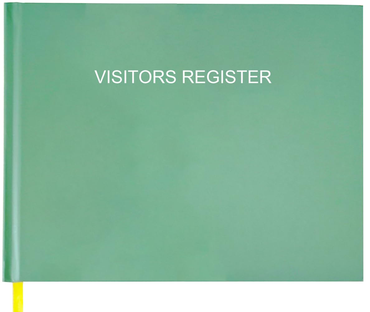 Visitors Register Book - Visitor Log Book with 120 Pages, 9" X 7", Green Hardbound Cover, Wedding Reception and Events Reception Supplies