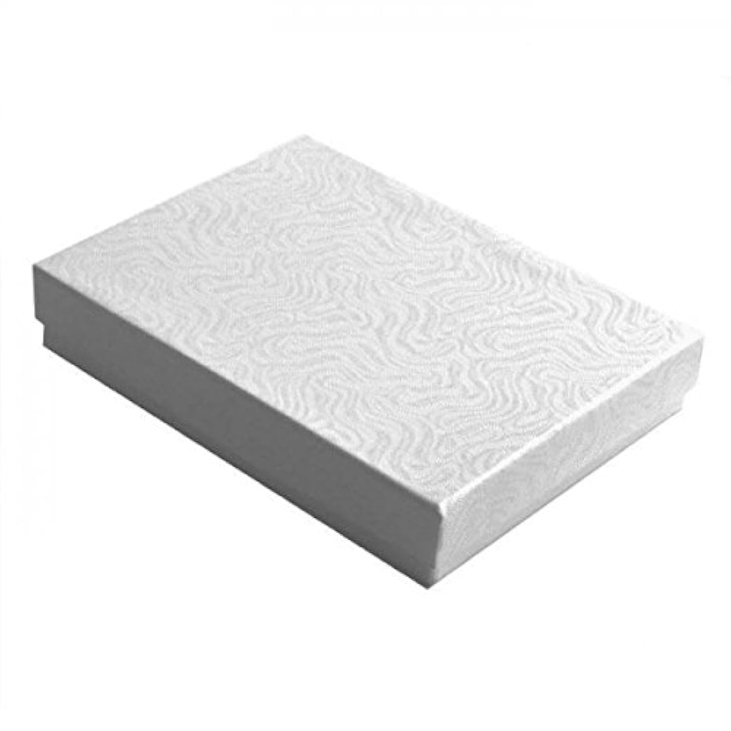 RJ Displays 10 Pack Cotton Filled White Jewelry Gift Boxes with Lid for Pendant, Necklace, Bracelet, Earrings & Brooch, Elegant Jewelry Packaging, Retail Display & Small Gift Box 5.25" x 3.75" x 1"