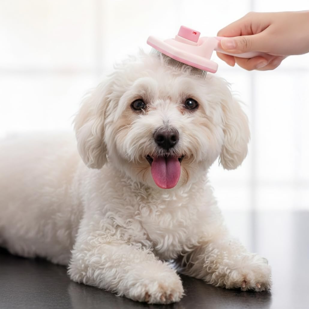 Haminway 8-Piece Dog Grooming Kit – Pink | Pet Brush Set for Shedding, Dematting, Nail Clipping & Bathing | Ideal for Small & Medium Dogs
