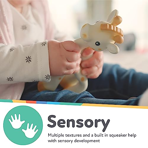 Nuby Jackie The Giraffe Natural Rubber Teether - 3+ Months - Baby Teething Toy