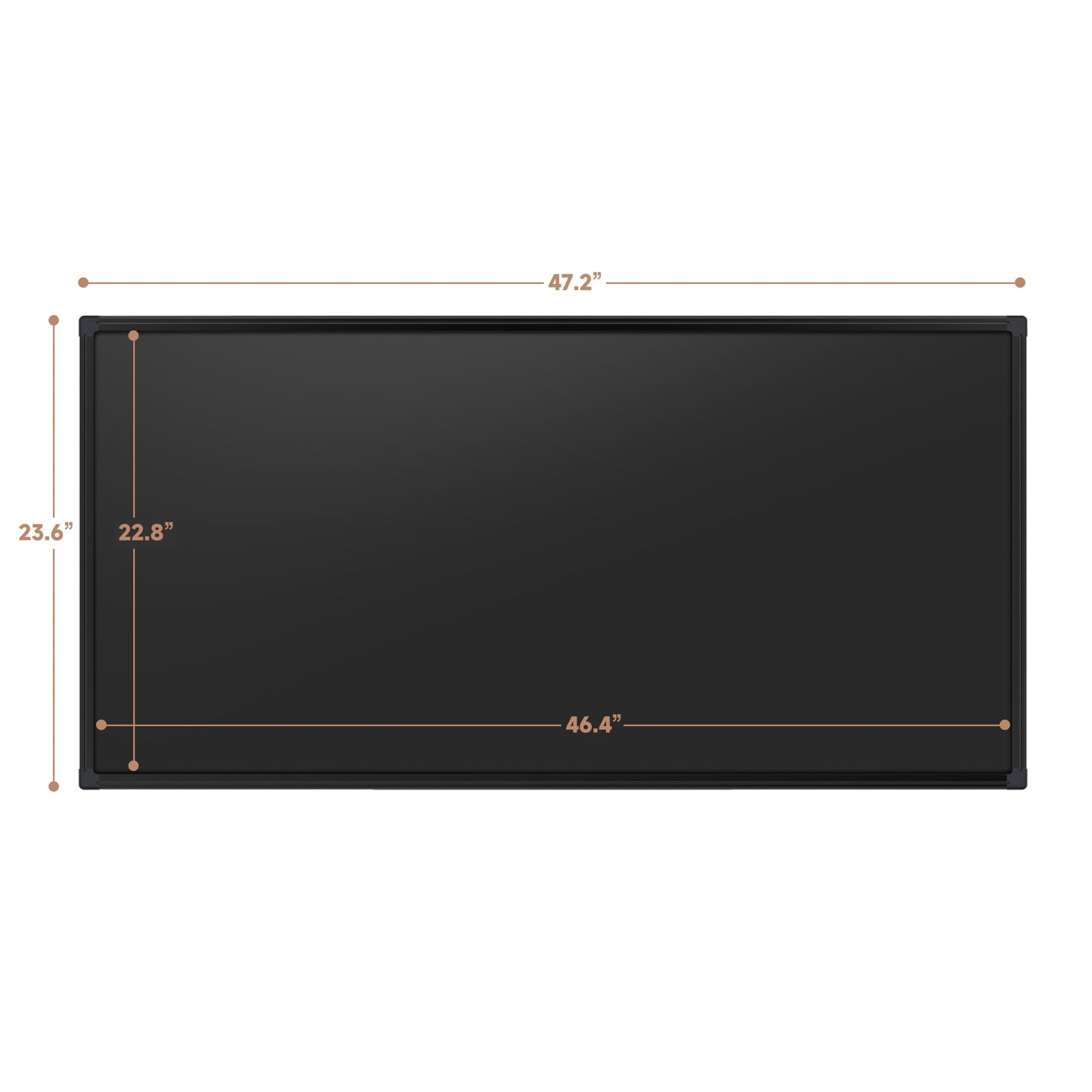 SELEAD Magnetic Chalkboard 48 x 24 Inches - Black Aluminum Frame Chalk Board Words Sign Wall Decor Plaque for Business, Menu, School, Office - Magnet Bulletin Display Board Pizarra