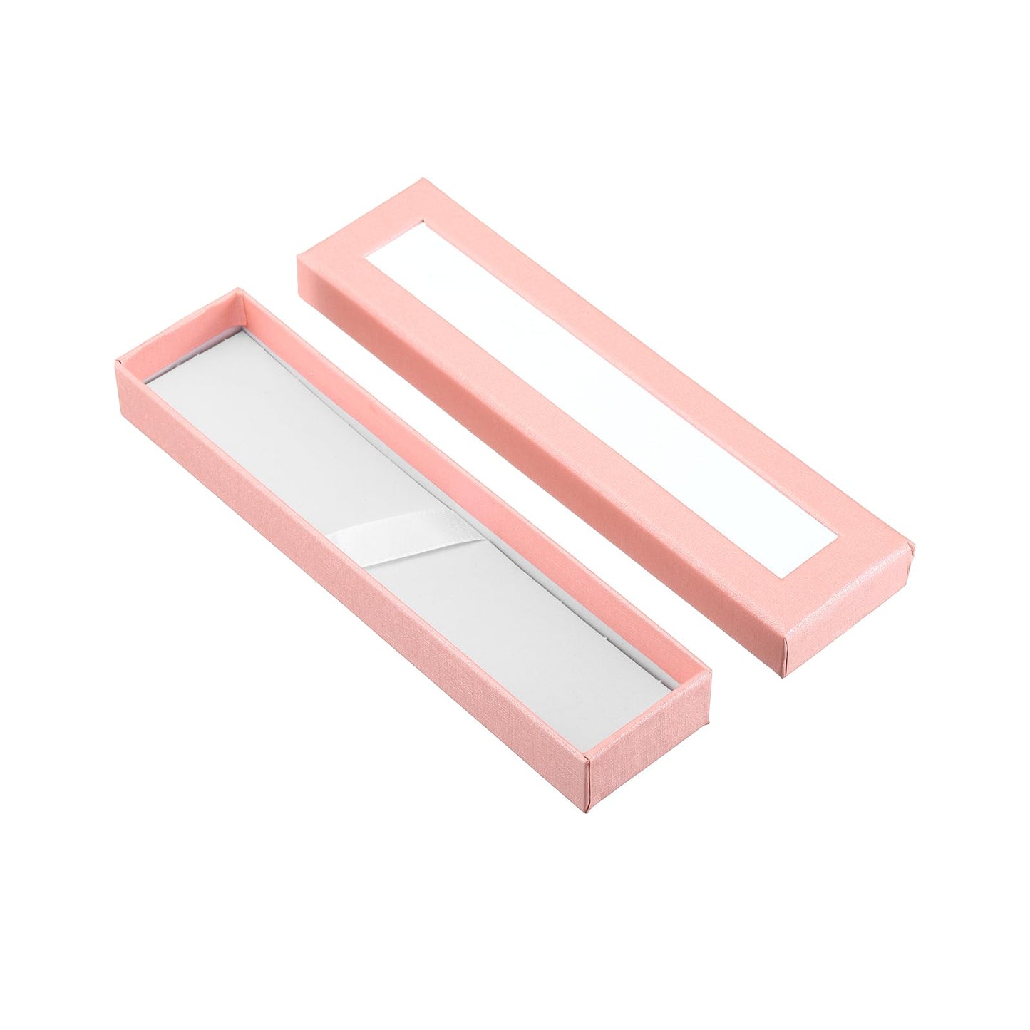 PATIKIL Pen Gift Box, 12 Pack Empty Pen Case Cardboard Case with Clear Window Pen Presentation Display Box for Pencil Ballpoint Jewelry Business Office, Pink