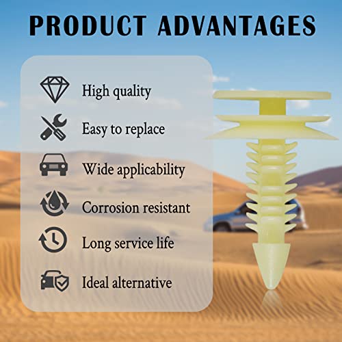 30pcs Door Trim Panel Panel Retainer Clips Compatible with GM Chevy Buick GMC Jimmy Pontiac 10153057(8mm Hole)