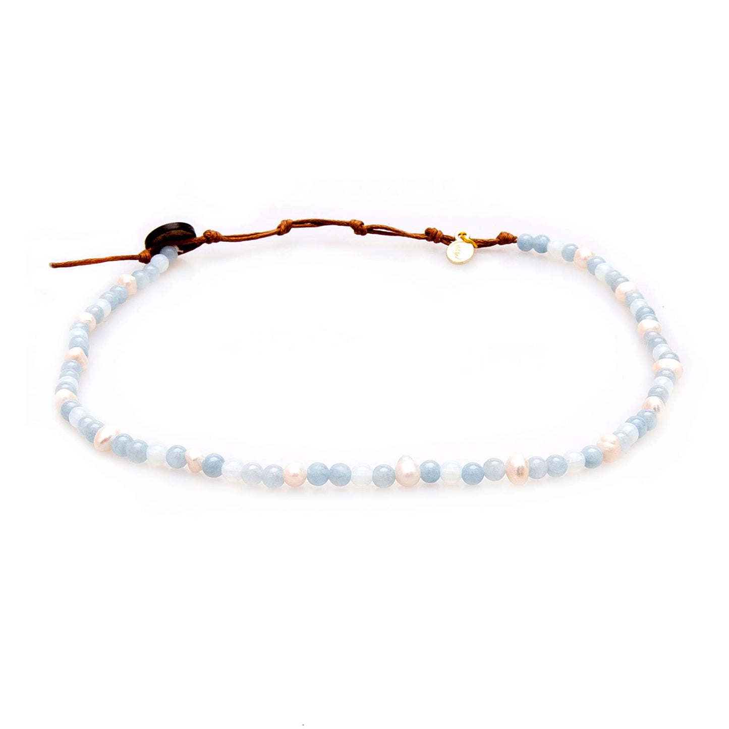 Lotus and Luna 4MM Energy Chakra Healing Necklace with Real Stones Jade, Pearl, Rose Quartz, Amethyst, Moonstone (Intuition + Self Love)