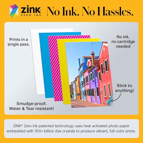 KODAK Step Instant Smartphone Photo Printer, Portable Mini Color Wireless Mobile Printer, Zink 2x3” (5.1x7.5 cm) Sticky-Back Photos, Bluetooth Compatible with iOS & Android Devices, Editing App, Black - color: Black, style: Printer