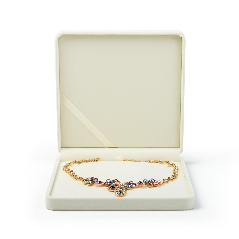 Oirlv Velvet Big Necklace Gift Box Pearl Necklace White Jewelry Box
