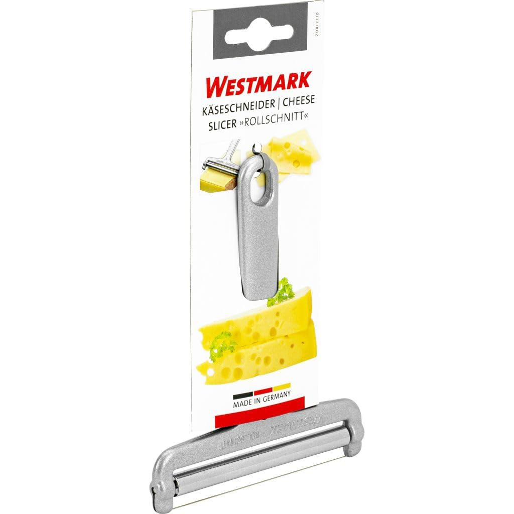 Westmark Wire Cheese Slicer – Stainless Steel Cheese Cutter with Adjustable Angle-Controlled Thickness, German Multipurpose Cheese Slicer for Gouda, Emmental, Edam