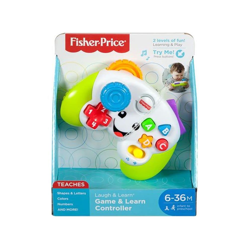 Fisher-Price Baby & Toddler Toy Laugh & Learn Game & Learn Controller with Music & Lights for Early Pretend Play Infants Ages 6+ Months
