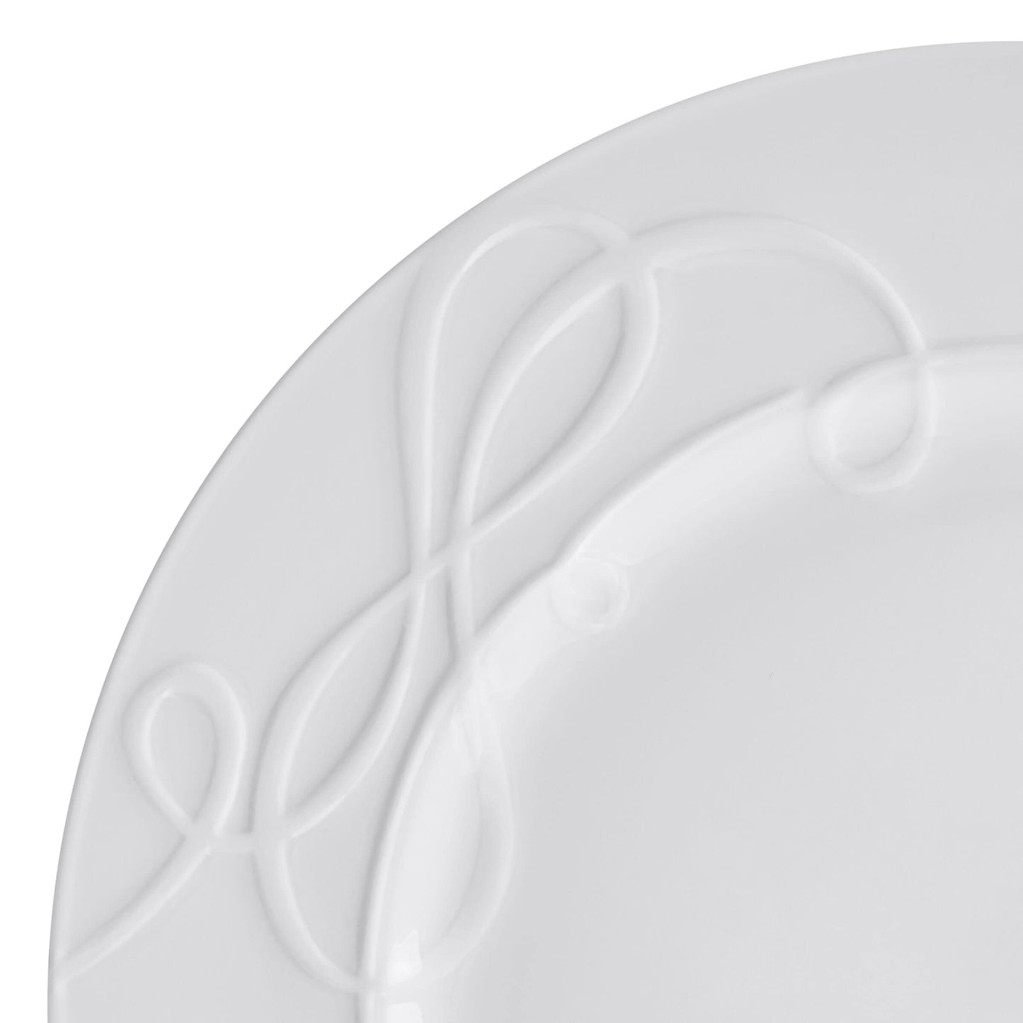 Mikasa Love Story White Chip Resistant 18 Piece Dinnerware Set, Service for 6