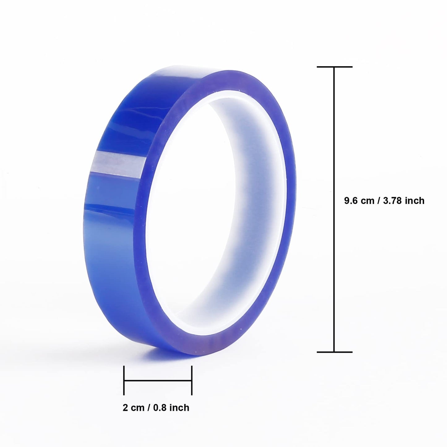 OLONTRIC 4 Rolls 4/5 Inch Wide x 36 Yards Long Blue High Temperature Tape, Sublimation Blanks Thermal Tape, Heat Transfer Tape