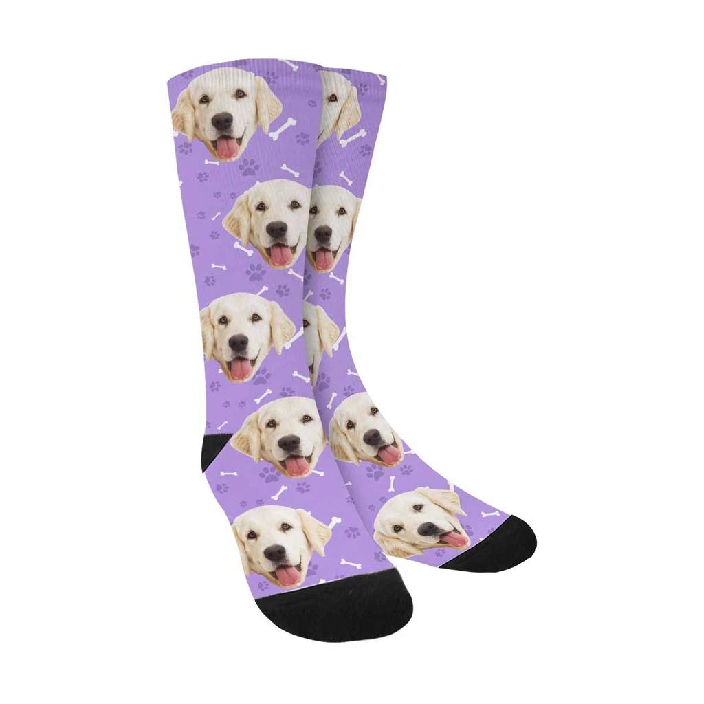 Custom Personalized Tie Dye Socks With Face - Funny Customized Socks for Men and Women Dog Lovers