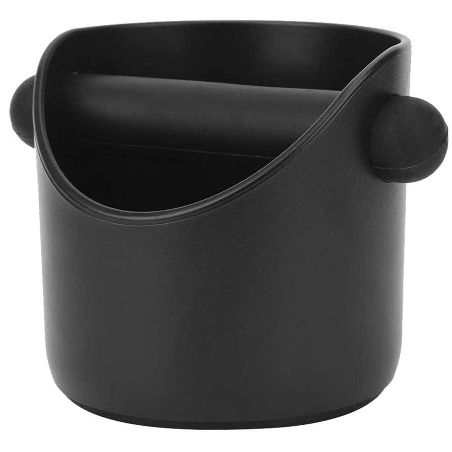 Coffee Knock Box Shock-Absorbent Durable Barista Style Knock Box With Removable Knock Bar and Non-Slip Base Gift (4.6 x 4.3 Inch-Black)