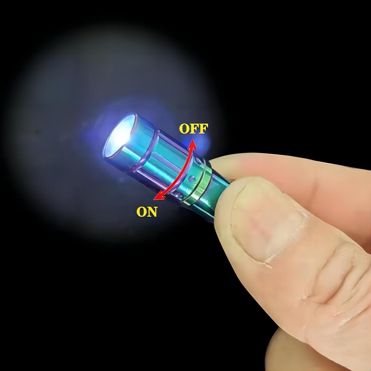 Nitefox e1 Smallest Keychain Flashlight Tiny Micro Mini Key Ring Light Bright Long Lifetime Waterproof for Everyday EDC Emergency Dog Walking Sleeping Reading Nice Gift (Colorful Stainless Steel)