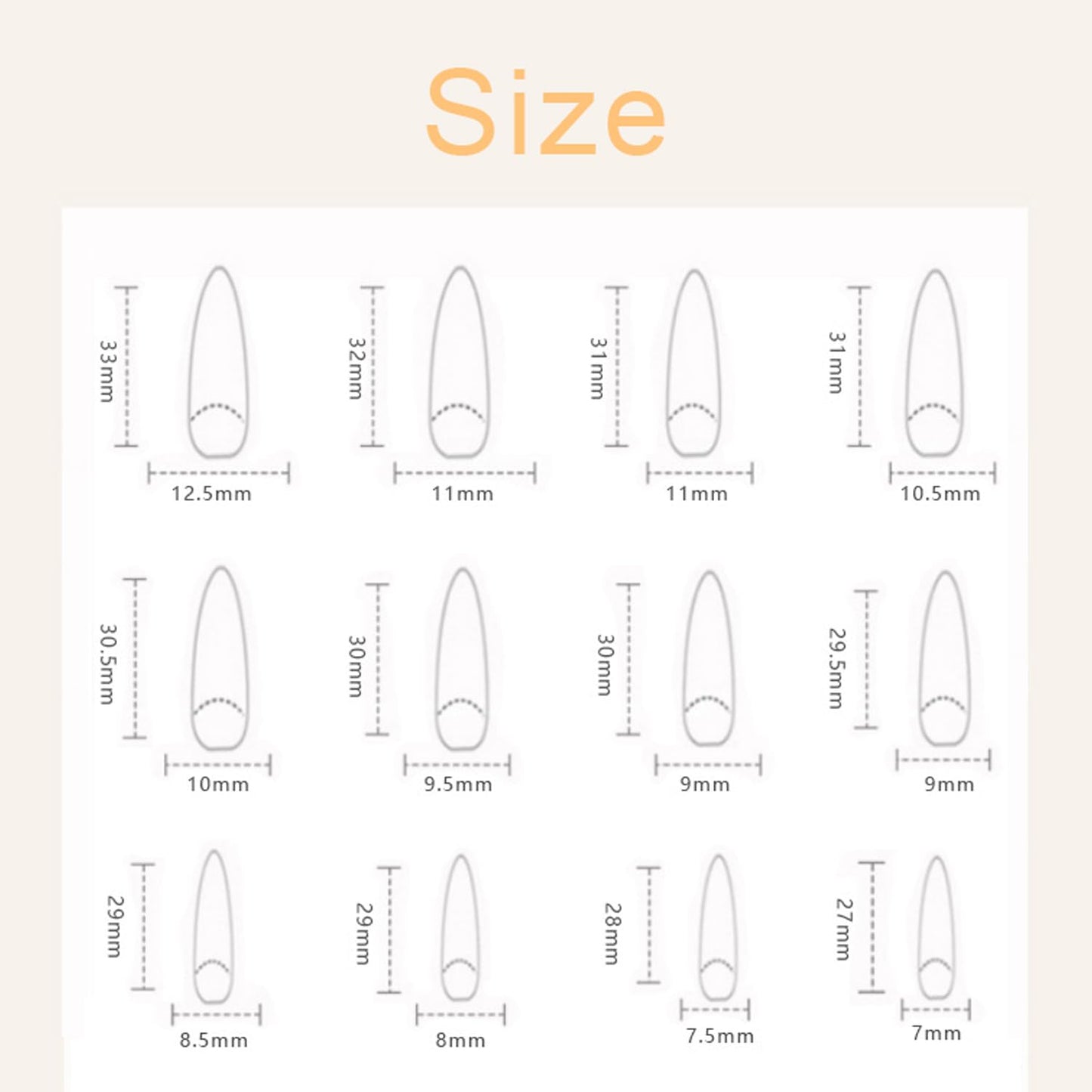 Stilettos Press on Nails White French Tip False Nails Glossy Extra Long Natural Glue on Nail Reusable Artificial Acrylic Stick on Nail for Women