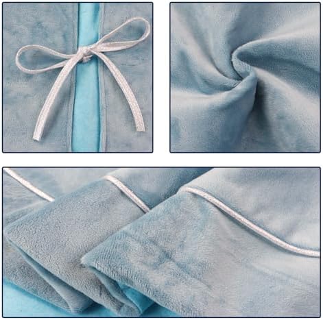 Bunny Chorus Christmas Tree Skirt: 36 Inch Blue and Silver Luxury Velvet Plush Fur Christmas Tree Skirts, Vintage Bright Xmas Tree Holiday Decorations for Christmas Indoor Outdoor Décor Home Supplies