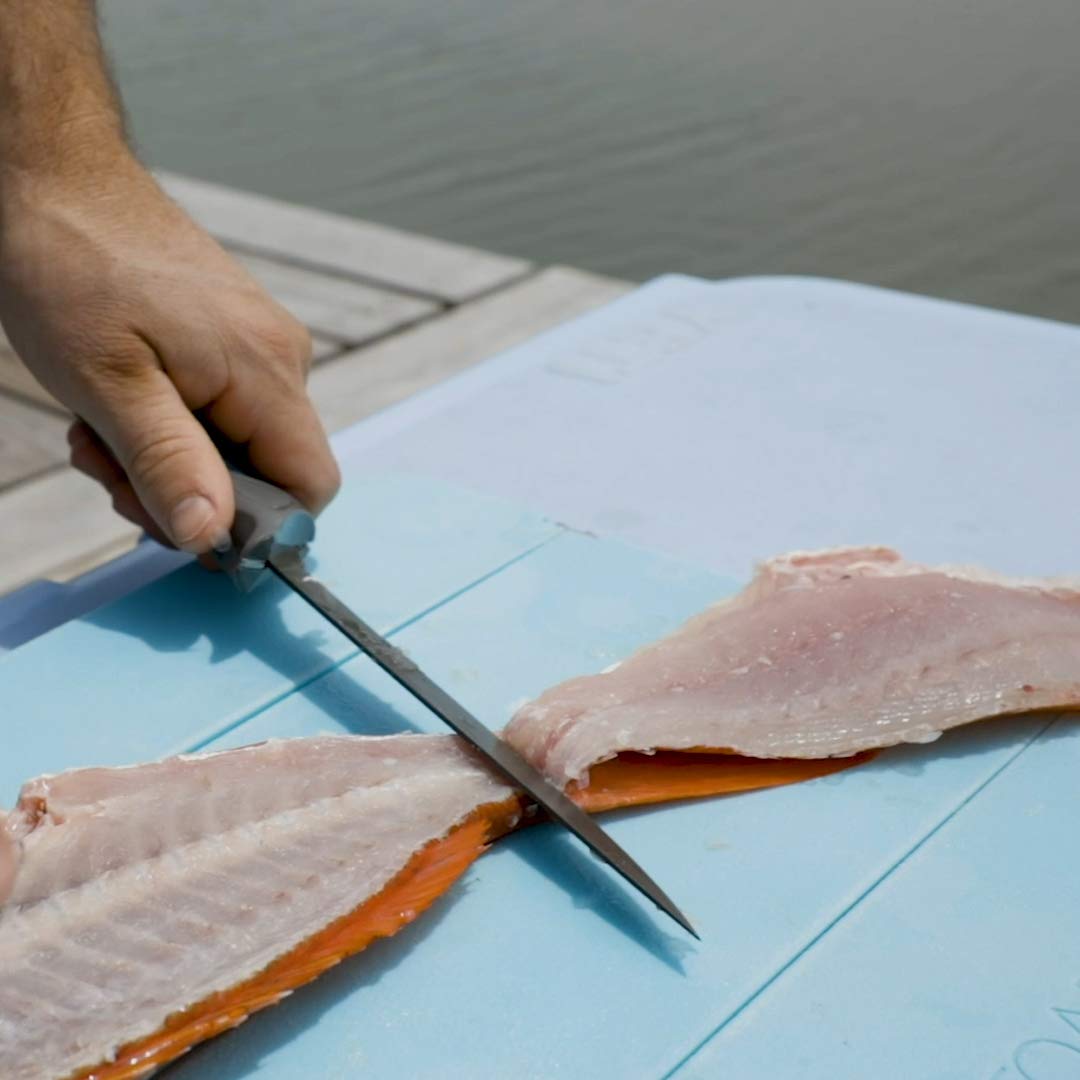 Stowaway Cutting Board - Folding Cutting Board Designed To Easily Fold, Lock, and Stow Anywhere.