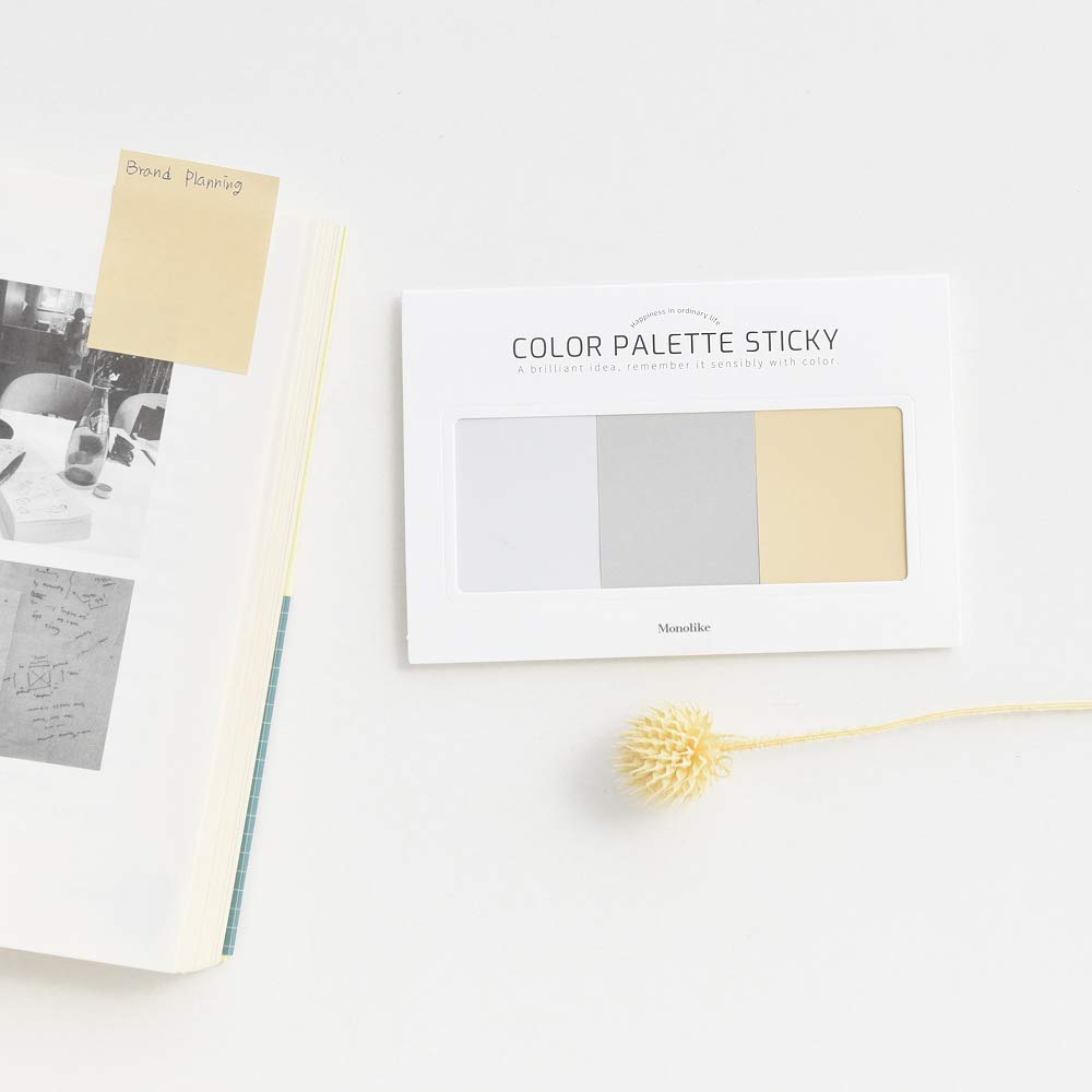 Monolike Color Palette Sticky Solid 301 B Set 4p - Self-Adhesive Memo Pad 30 Sheets