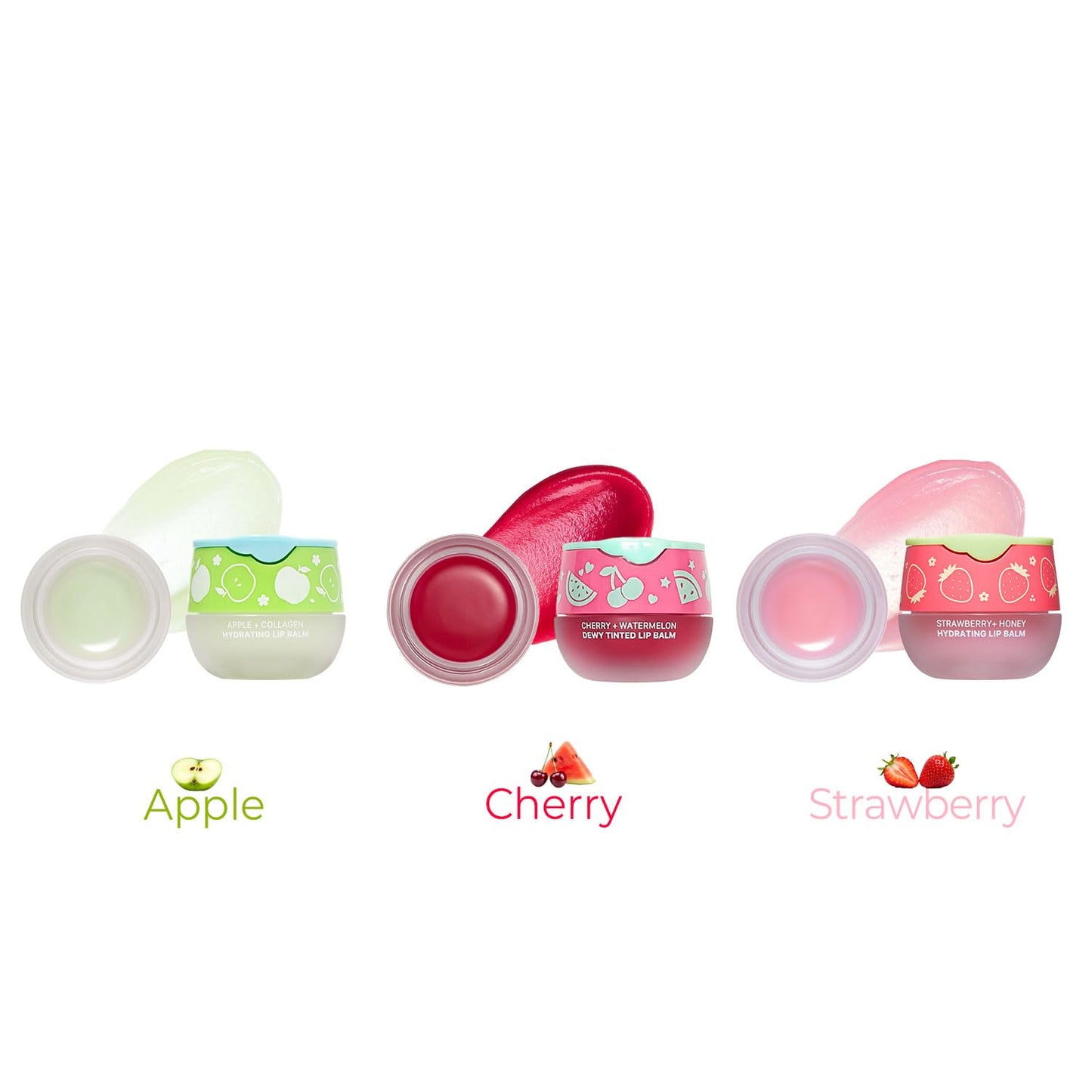 LOOK AT ME APPLE+COLLAGEN HYDRATING LIP BALM, Natural Ingredients, Korean Skin Care, Long-Lasting Moisture, Gifts For Women (0.2 fl.oz.)