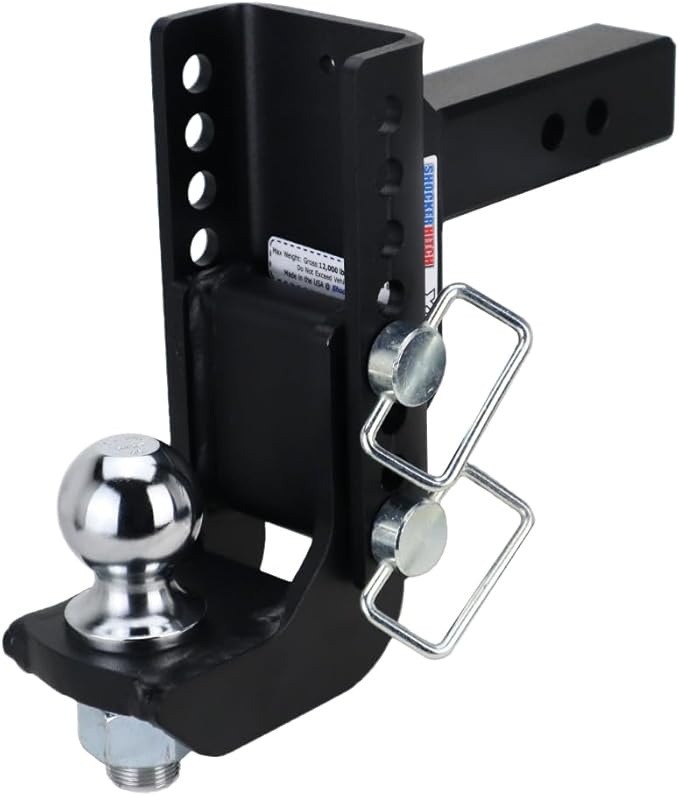Shocker XR Adjustable Drop Hitch, Fits 2" Hitch Has 2-5/16"Ball 0-7-1/2" Drop