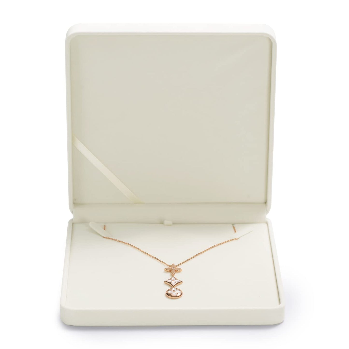 Oirlv Velvet Big Necklace Gift Box Pearl Necklace White Jewelry Box