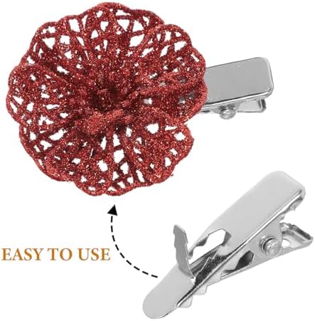 Toyvian 100pcs Christmas Decor Clips for Flower Ornaments Silver Iron Alligator Clips with Firm Grip and Compact Design for Wreaths and DIY Crafts for Holiday Decorations
