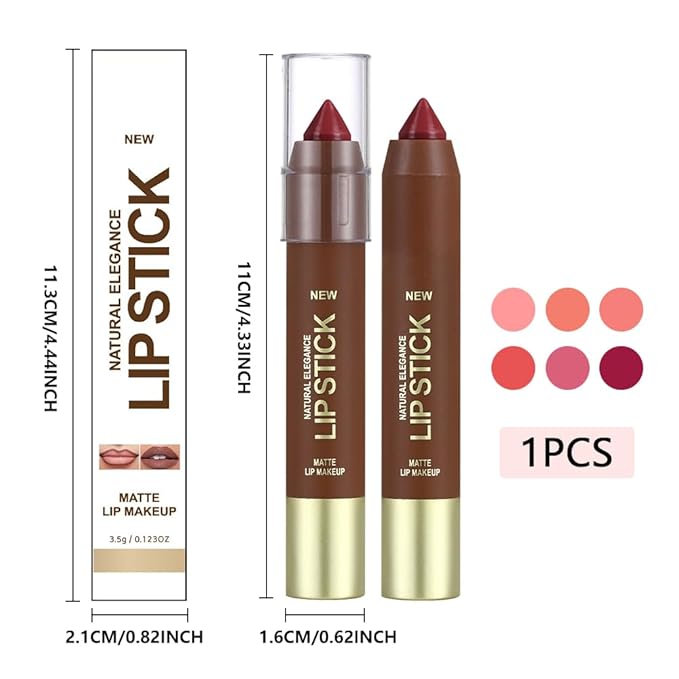 Cherry Red Matte Lipstick Crayon for Women, 24 Hour Lipstick Lip Liner Pencil Long Lasting Waterproof Smudge Proof, Vegan & Cruelty-Free, Neutral lip liner marker Easy Application Full Coverage B06#