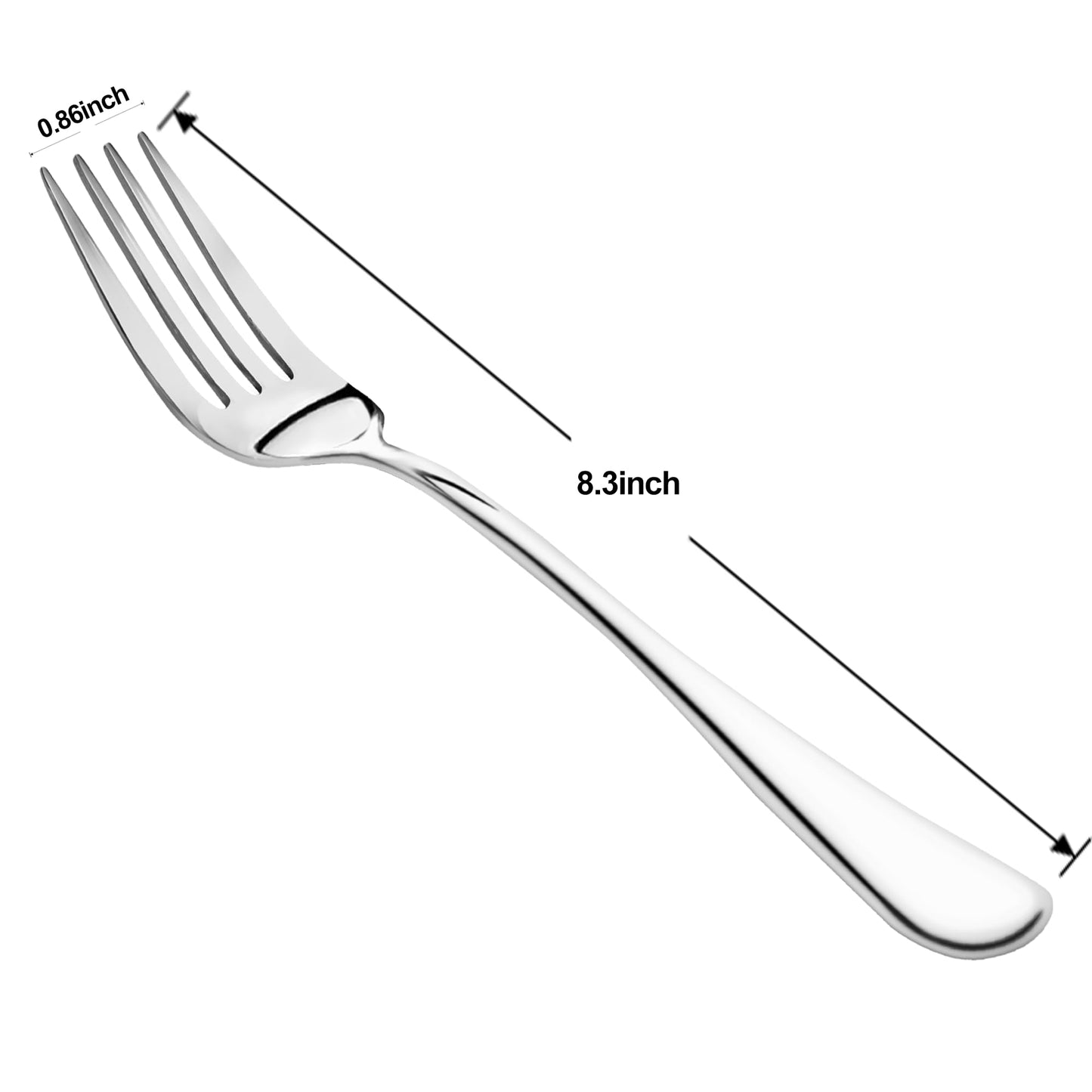 NICE KITCHEN 16 Pieces Dinner Forks Set,8" Forks,Food Grade Stainless Steel Dinner Forks,Fine Fork Set for Home,Kitchen,Restaurant,Mirror Polished and Dishwasher Safe