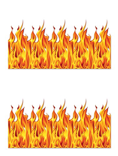 Beistle Flame Backdrop 2 Piece, Multicolored - style: Flame - 2 Piece