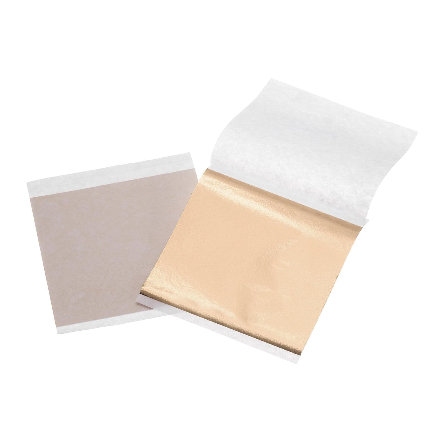 uxcell 200pcs Leaf Sheets, 3.5" x 3.5" Foil Sheets Paper Sheets for DIY Crafts Painting Nails Resin Furniture Decoration(Champagne Gold)
