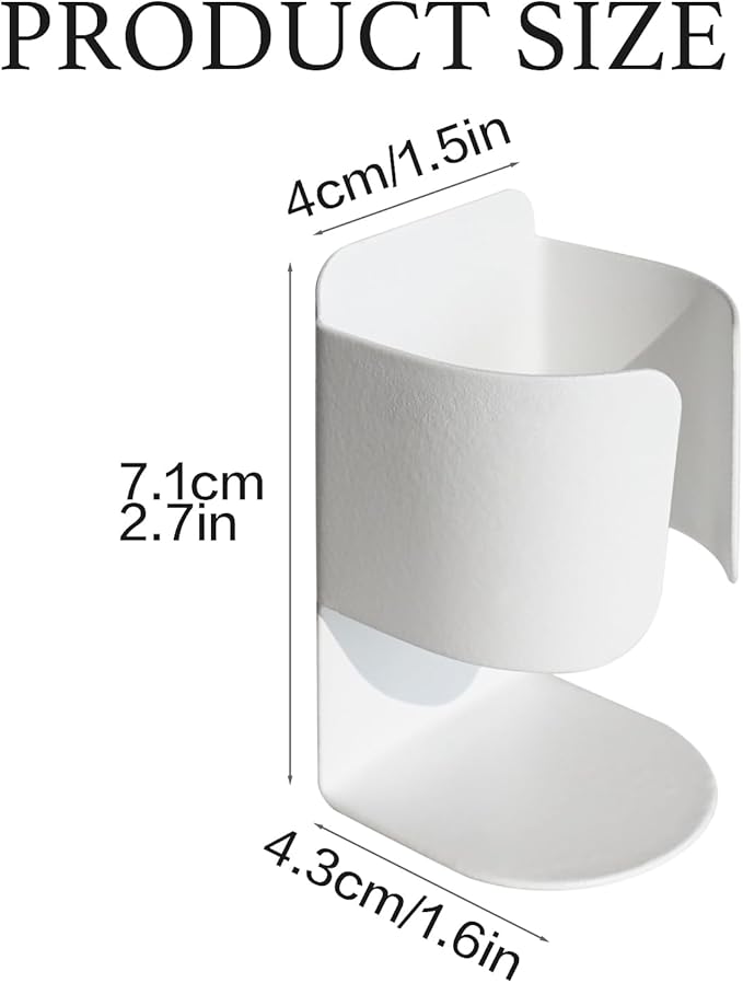 Electric Toothbrush Holder Wall Mount, 304 Stainless Steel Self-Adhesive Bathroom Organizer for Electric Toothbrush, Toothpaste & Face Wash-Space Saving, Waterproof, Holds Up to 10lbs (White 2 Pack)