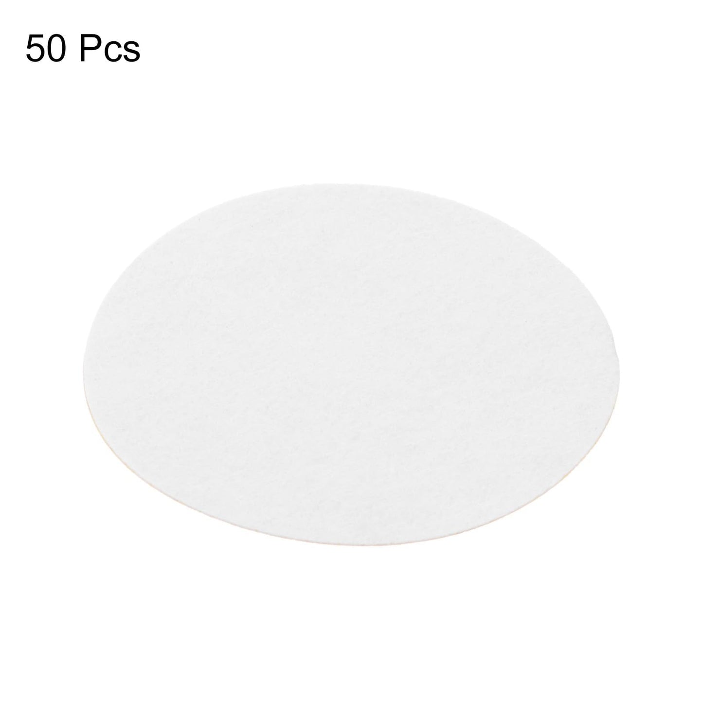 HARFINGTON 50pcs Round Adhesive Felt Circles, 100mm 4" Pre Cut Felt Craft Stickers Non-Woven Mini Felt Fabric Circles for DIY Sewing Handcraft Cut Projects Craft Finishing, White