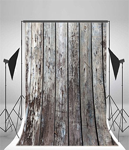 AOFOTO 5x7ft Grunge Wood Planks Photography Background Old Weathered Wooden Board Backdrop Hardwood Fence Retro Panels Kid Adult Portrait Photoshoot Studio Props Video Drape Wallpaper - size: 5x7ft