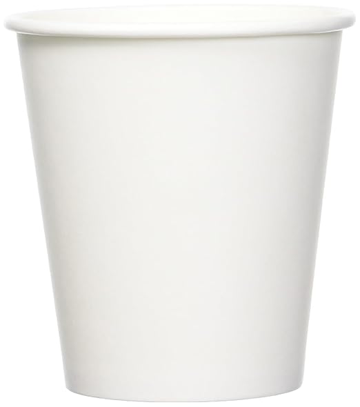 Amazon Basics Disposable Coffee Cups, 10 ounces, Paper, 1000 Count (Pack of 1), White