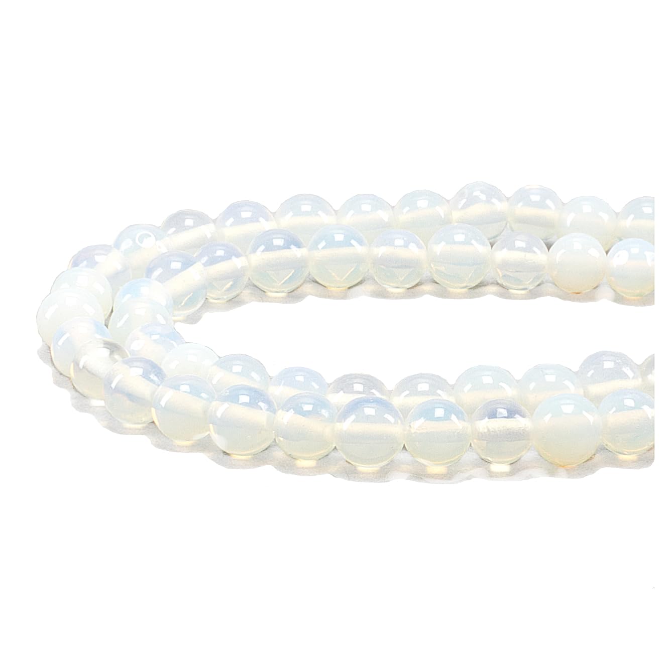 Cherry Tree Collection | 100PCS 6mm Opalite Round Beads for Jewelry Making | Includes Storage Box, Elastic String, and Needles