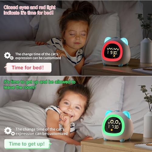 ANALOI Alarm Clock for Kids, Ok to Wake Clock for Girls, Sleep Training
