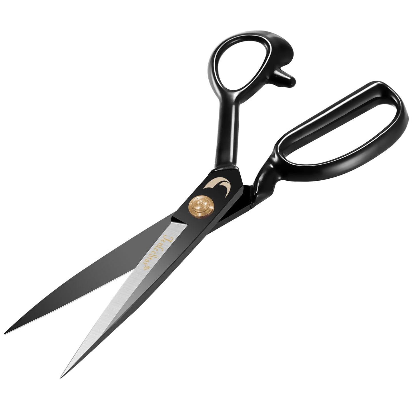 Fabric Scissors 10 Inch Sewing Dressmaking Scissors Professional Razor Sharp for Tailoring Leather Raw Materials - Japan High Carbon Steel Tailor Shears(Right-Handed) (Black-12 inch)