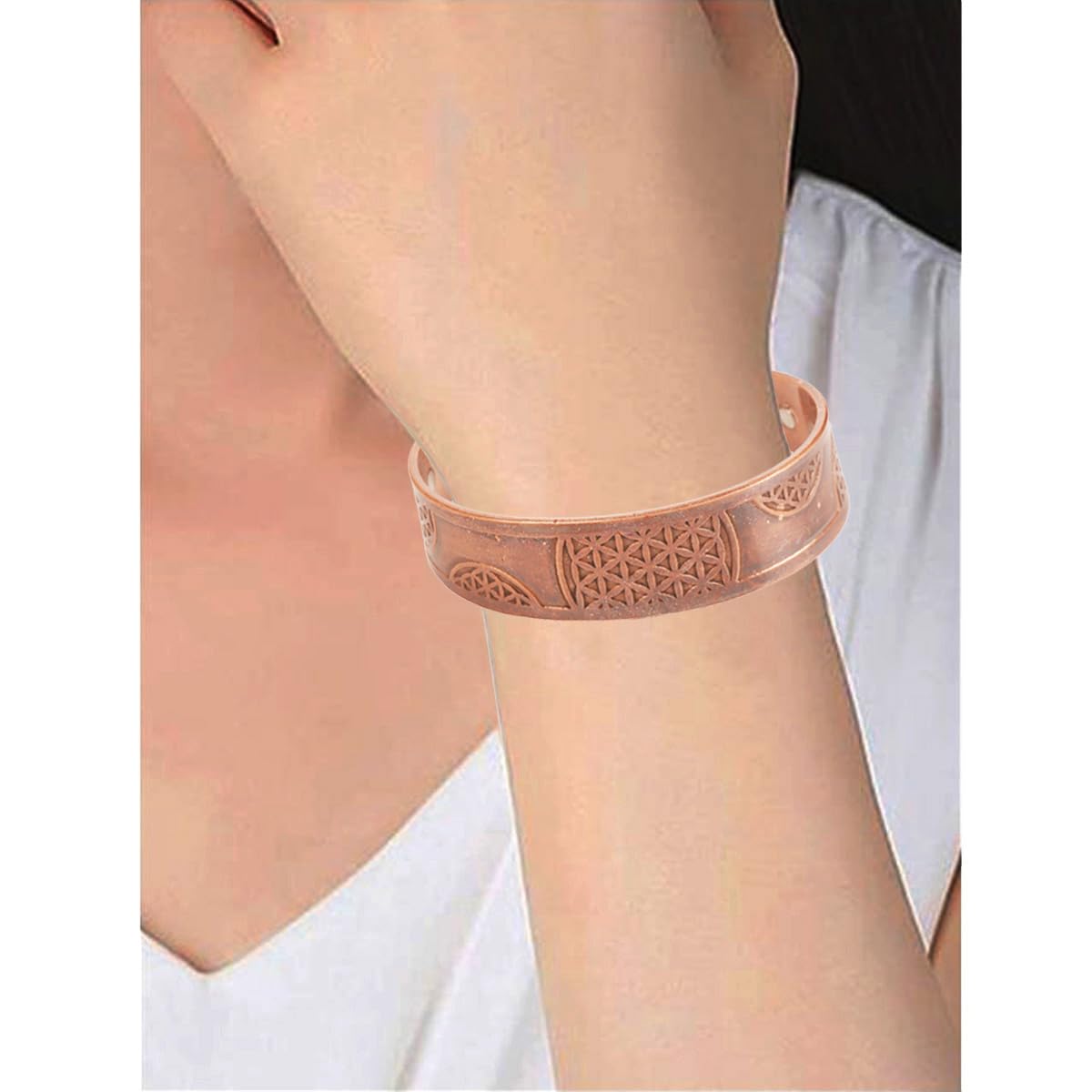 Touchstone copper bracelets | gift for men women |adjustable 100% pure solid real magnetic jewelry | handmade bracelet set combo | rope braided tibetan bangles. Set of 3 different designs