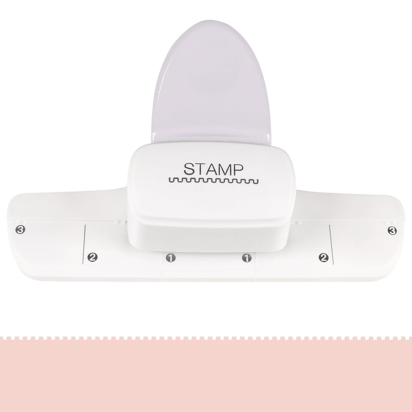 Stamp Puncher - Adjustable Postage Stamp Border Punch Stamp Shaped Paper Punch for Scrapbooking, DIY Greeting Cards, Journaling, and Paper Crafts (Mauve)